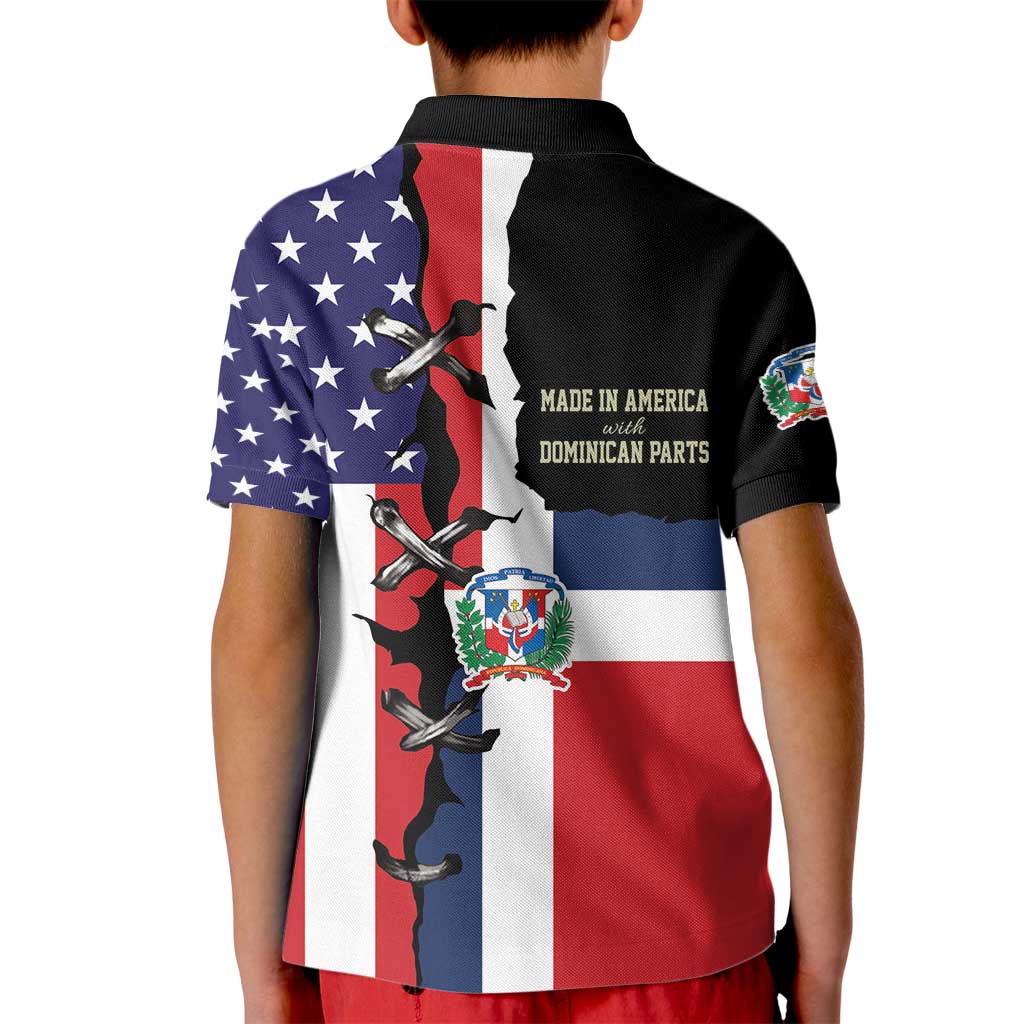 Dominican Republic Kid Polo Shirt Made In America with Dominican Parts DT03