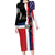 Dominican Republic Long Sleeve Bodycon Dress Made In America with Dominican Parts DT03
