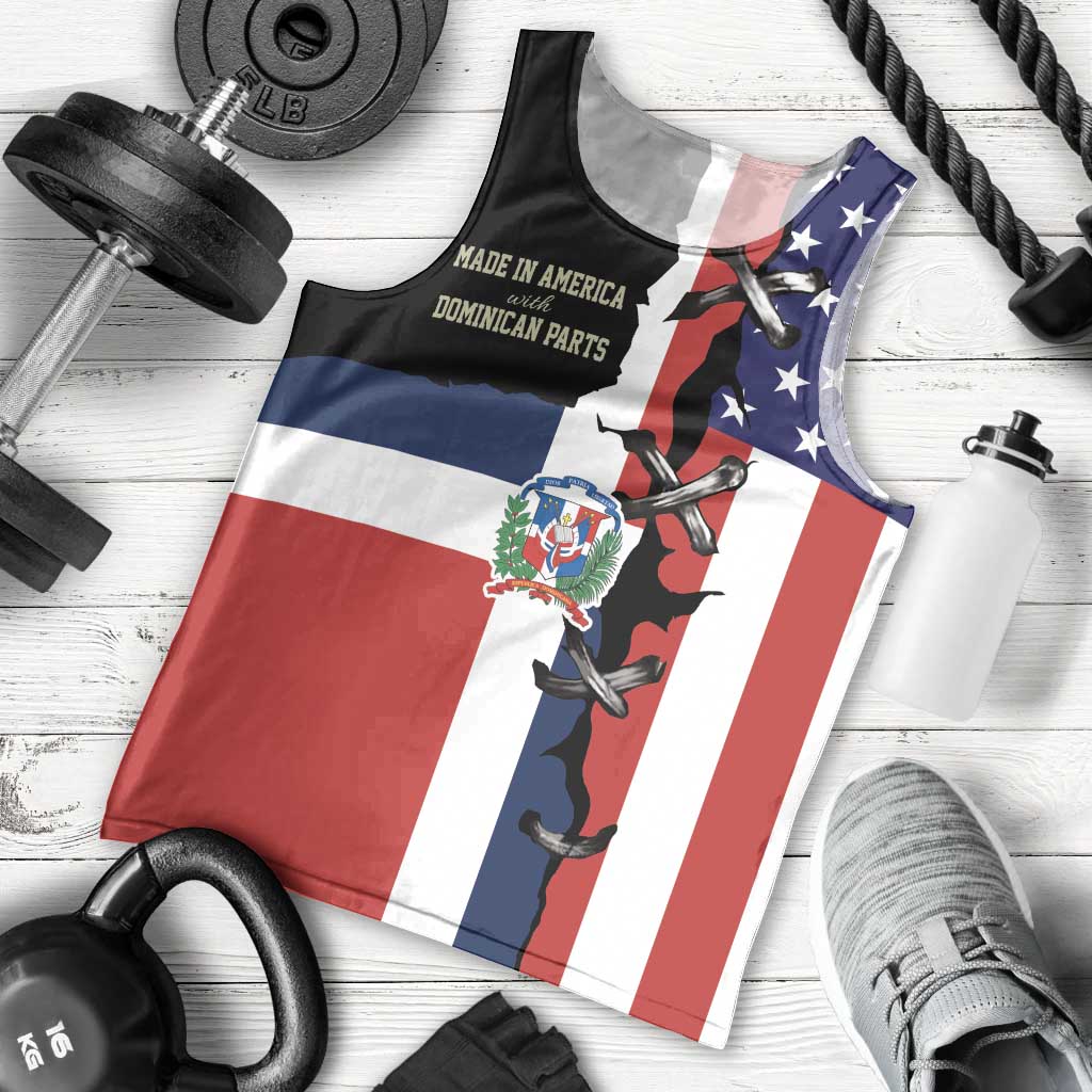Dominican Republic Men Tank Top Made In America with Dominican Parts DT03