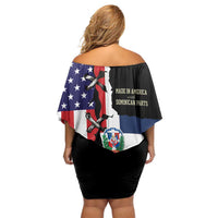 Dominican Republic Off Shoulder Short Dress Made In America with Dominican Parts DT03