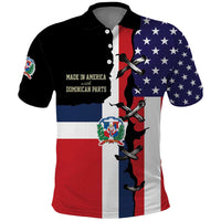 Dominican Republic Polo Shirt Made In America with Dominican Parts DT03