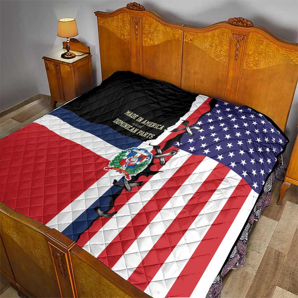 Dominican Republic Quilt Made In America with Dominican Parts DT03