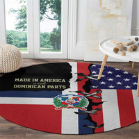 Dominican Republic Round Carpet Made In America with Dominican Parts DT03