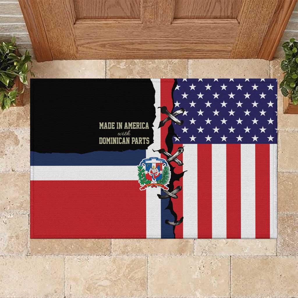Dominican Republic Rubber Doormat Made In America with Dominican Parts DT03