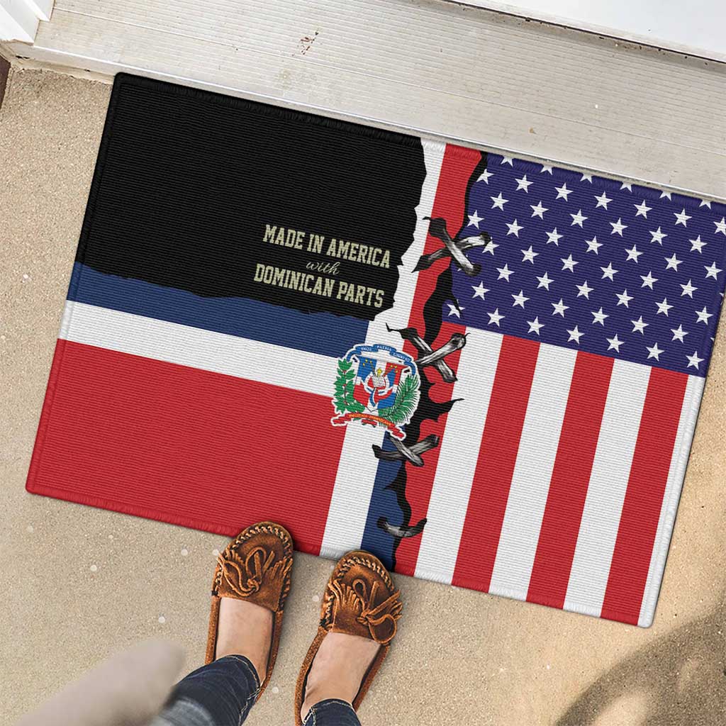 Dominican Republic Rubber Doormat Made In America with Dominican Parts DT03