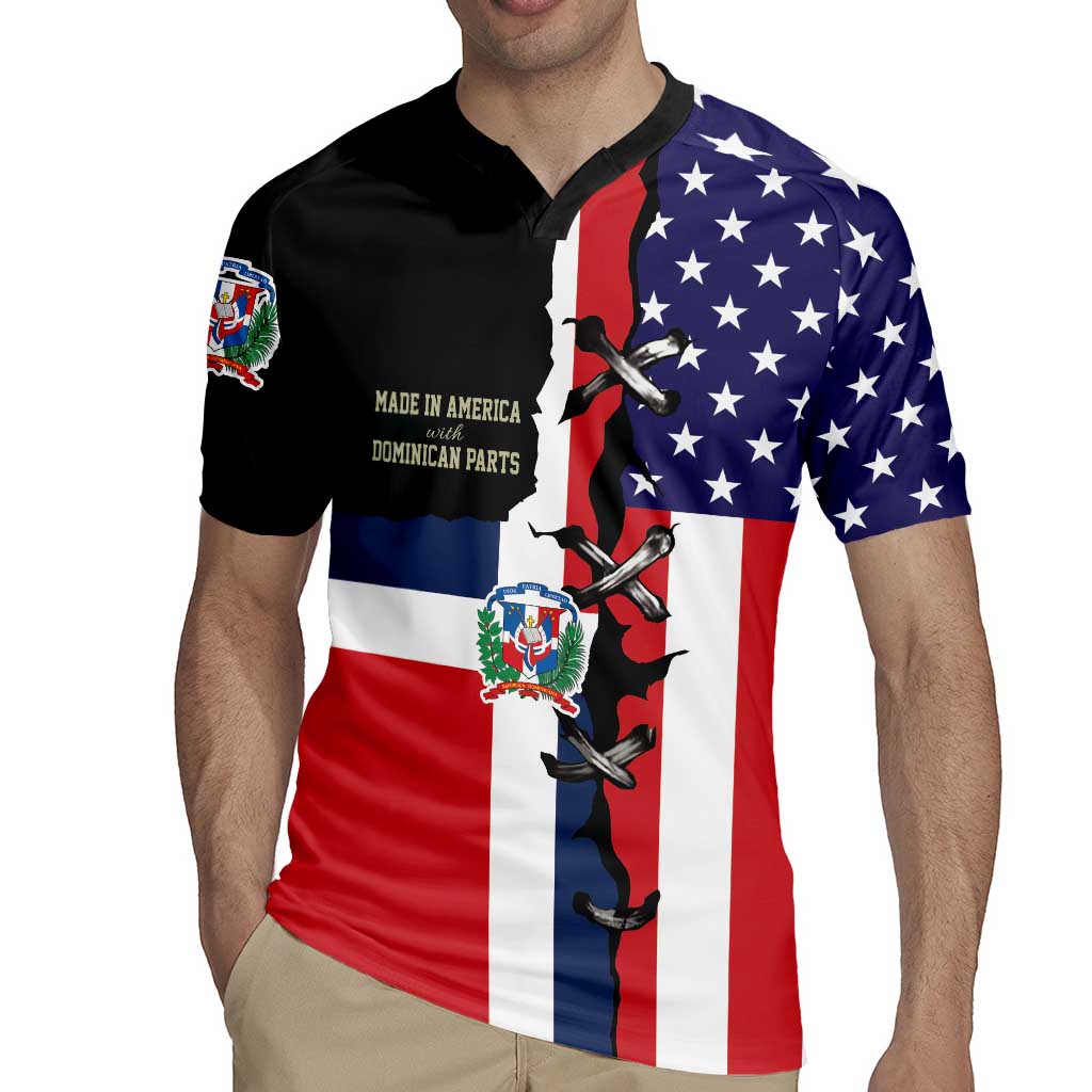 Dominican Republic Rugby Jersey Made In America with Dominican Parts DT03