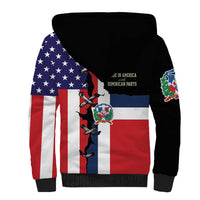 Dominican Republic Sherpa Hoodie Made In America with Dominican Parts DT03