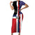 Dominican Republic Short Sleeve Bodycon Dress Made In America with Dominican Parts DT03