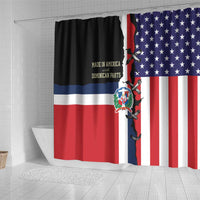 Dominican Republic Shower Curtain Made In America with Dominican Parts DT03