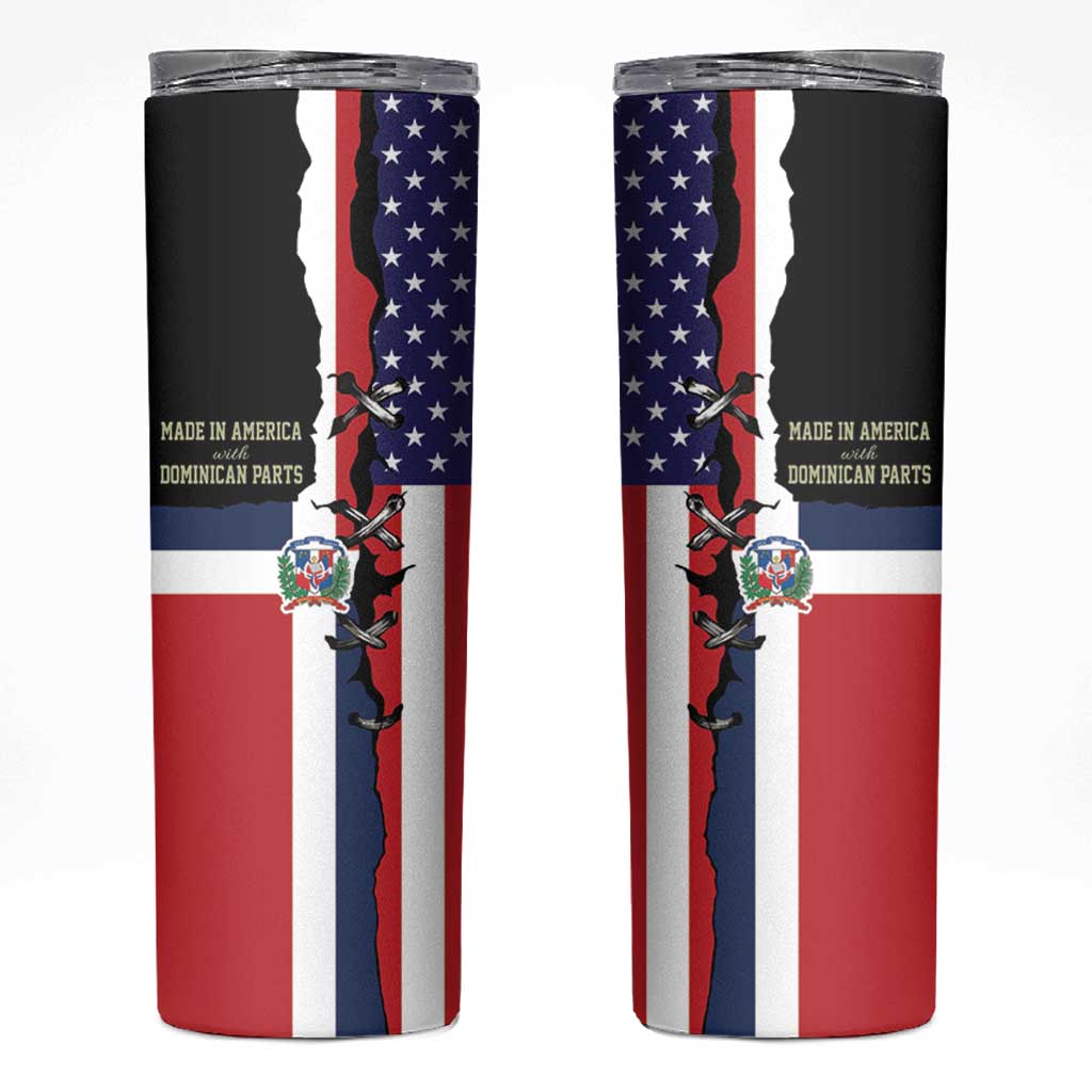 Dominican Republic Skinny Tumbler Made In America with Dominican Parts DT03