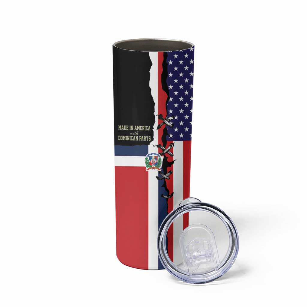 Dominican Republic Skinny Tumbler Made In America with Dominican Parts DT03