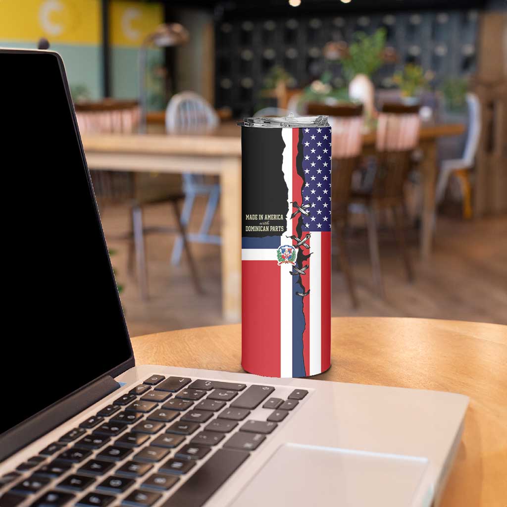 Dominican Republic Skinny Tumbler Made In America with Dominican Parts DT03