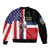 Dominican Republic Sleeve Zip Bomber Jacket Made In America with Dominican Parts DT03