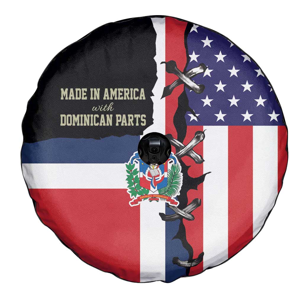Dominican Republic Spare Tire Cover Made In America with Dominican Parts DT03