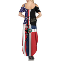 Dominican Republic Summer Maxi Dress Made In America with Dominican Parts DT03