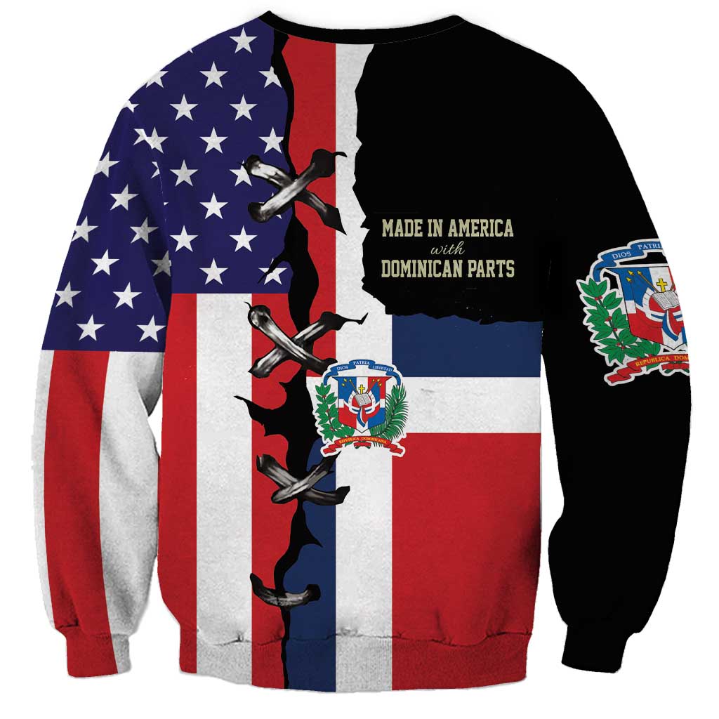 Dominican Republic Sweatshirt Made In America with Dominican Parts DT03