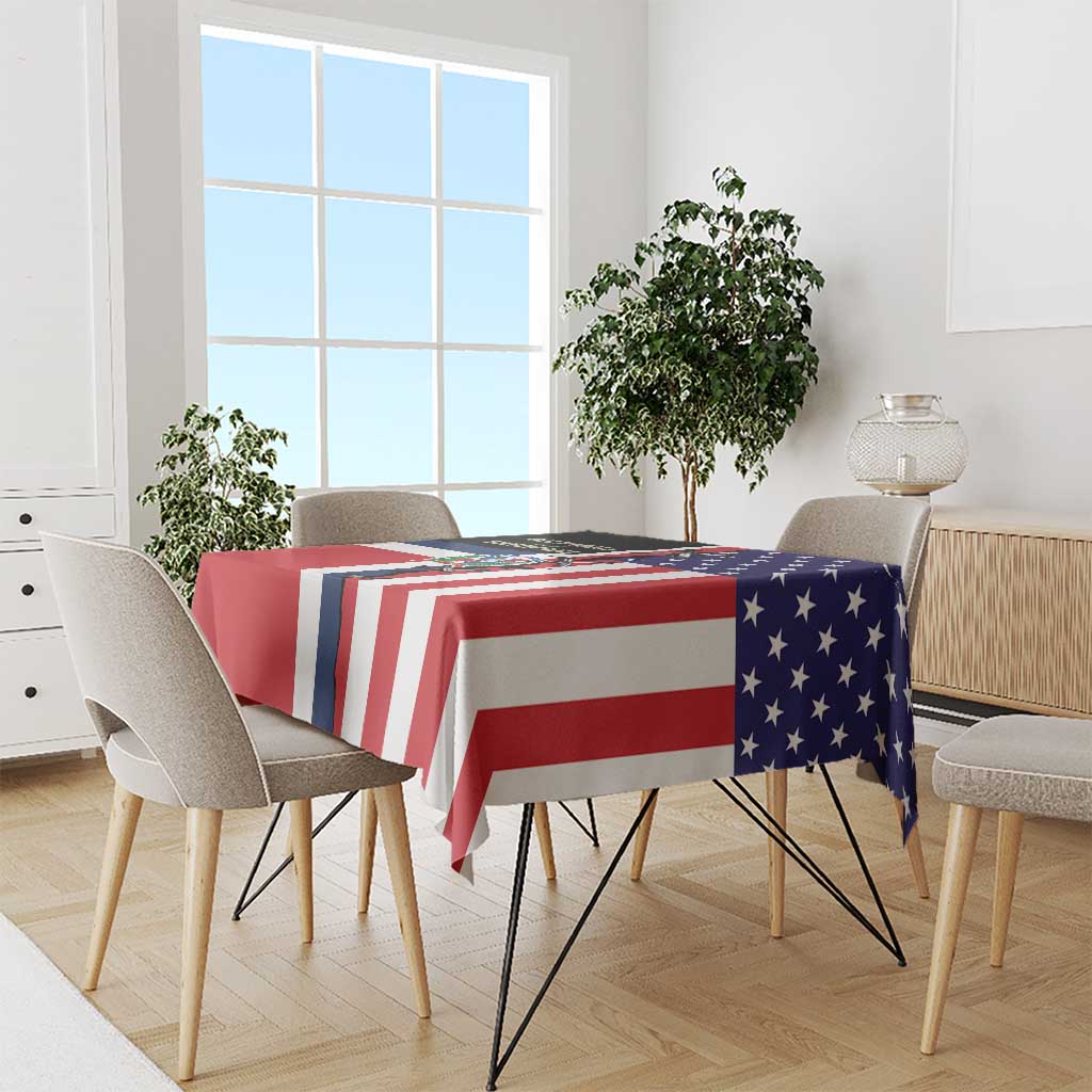 Dominican Republic Tablecloth Made In America with Dominican Parts DT03