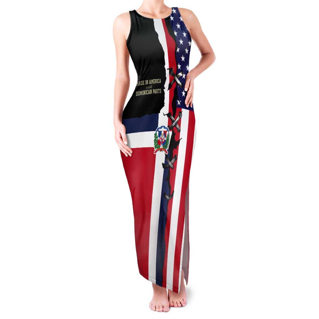 Dominican Republic Tank Maxi Dress Made In America with Dominican Parts DT03