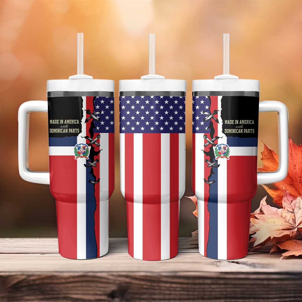Dominican Republic Tumbler With Handle Made In America with Dominican Parts DT03