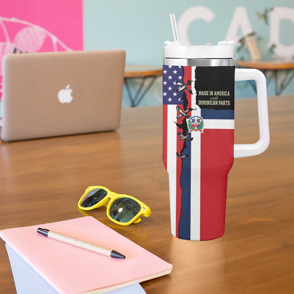 Dominican Republic Tumbler With Handle Made In America with Dominican Parts DT03