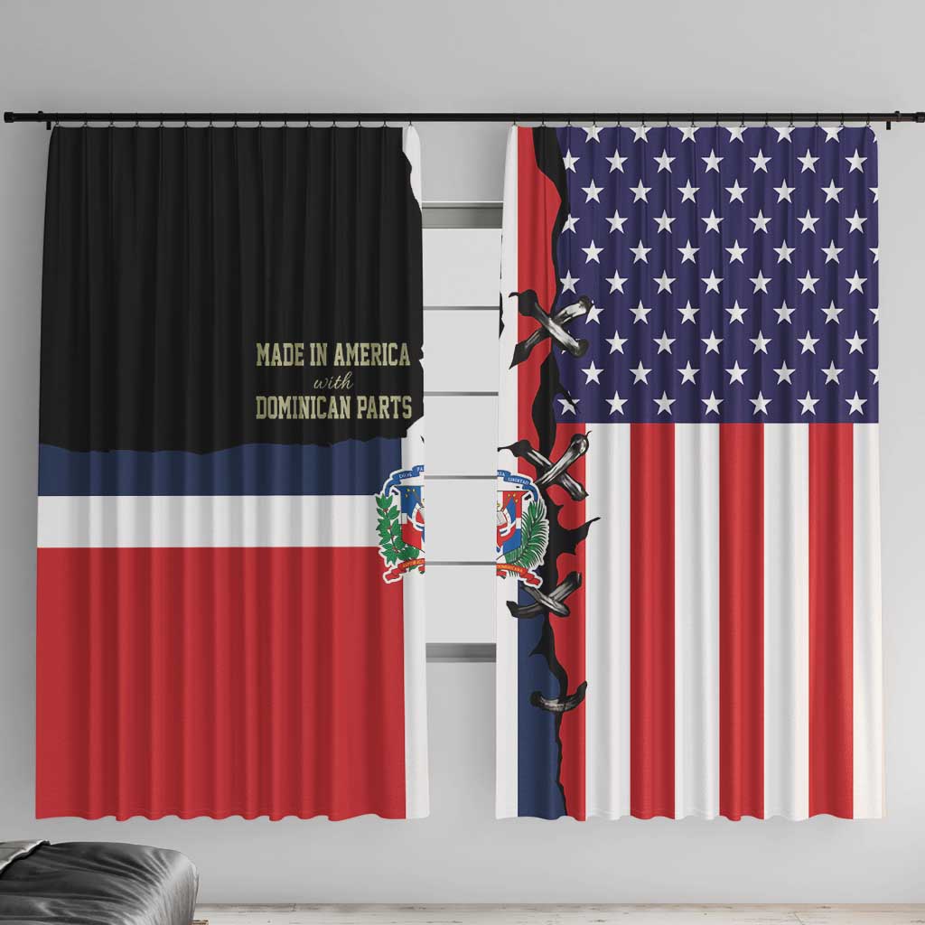 Dominican Republic Window Curtain Made In America with Dominican Parts DT03