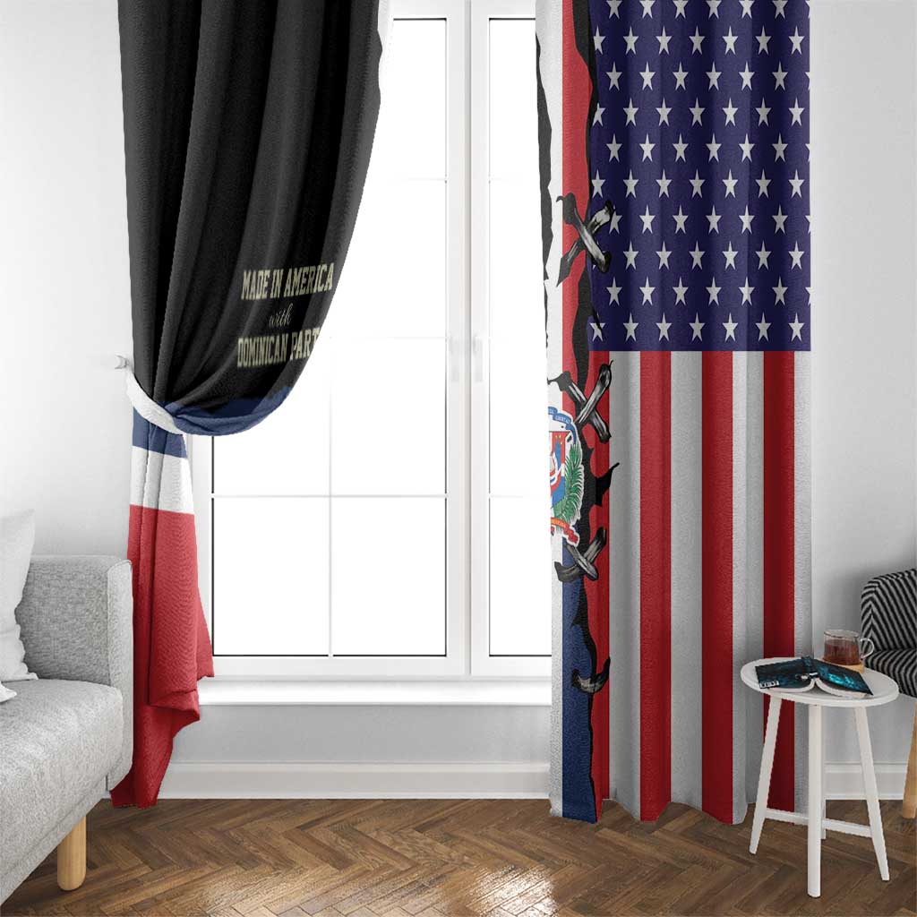 Dominican Republic Window Curtain Made In America with Dominican Parts DT03