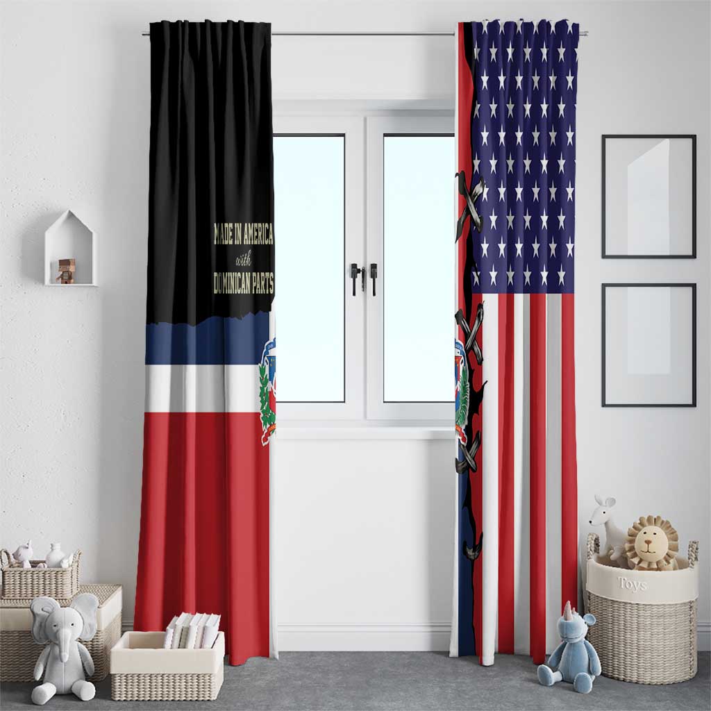 Dominican Republic Window Curtain Made In America with Dominican Parts DT03