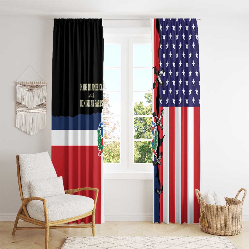 Dominican Republic Window Curtain Made In America with Dominican Parts DT03