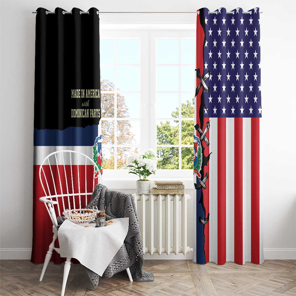 Dominican Republic Window Curtain Made In America with Dominican Parts DT03