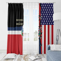 Dominican Republic Window Curtain Made In America with Dominican Parts DT03