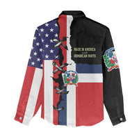 Dominican Republic Women Casual Shirt Made In America with Dominican Parts DT03