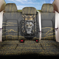 Personalized Black and Gold Lion Back Car Seat Cover King Africa - Wonder Print Shop