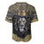 Personalized Black and Gold Lion Baseball Jersey King Africa - Wonder Print Shop