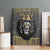 Personalized Black and Gold Lion Canvas Wall Art King Africa - Wonder Print Shop