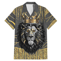 Personalized Black and Gold Lion Family Matching Mermaid Dress and Hawaiian Shirt King Africa - Wonder Print Shop