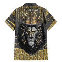 Personalized Black and Gold Lion Family Matching Mermaid Dress and Hawaiian Shirt King Africa - Wonder Print Shop