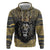 Personalized Black and Gold Lion Hoodie King Africa - Wonder Print Shop