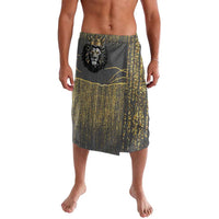 Personalized Black and Gold Lion Lavalava King Africa - Wonder Print Shop