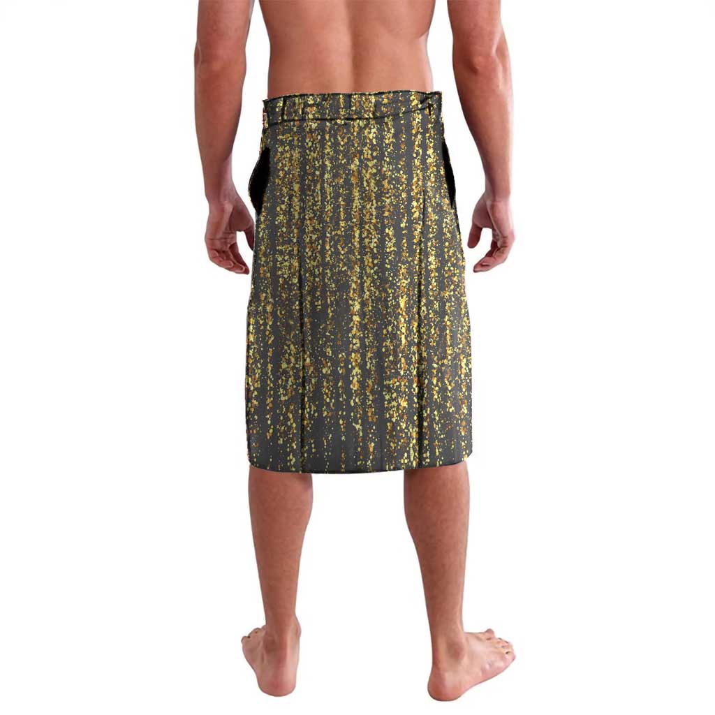 Personalized Black and Gold Lion Lavalava King Africa - Wonder Print Shop
