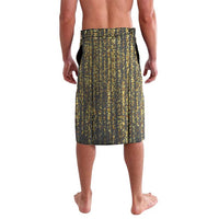 Personalized Black and Gold Lion Lavalava King Africa - Wonder Print Shop