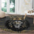 Personalized Black and Gold Lion Round Carpet King Africa