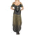 Personalized Black and Gold Lion Summer Maxi Dress King Africa - Wonder Print Shop