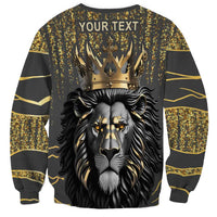 Personalized Black and Gold Lion Sweatshirt King Africa - Wonder Print Shop