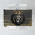 Personalized Black and Gold Lion Tablecloth King Africa - Wonder Print Shop