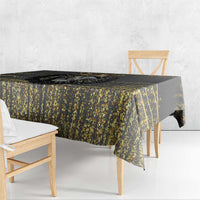 Personalized Black and Gold Lion Tablecloth King Africa - Wonder Print Shop