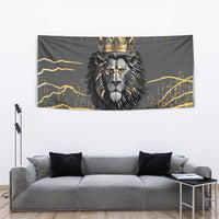 Personalized Black and Gold Lion Tapestry King Africa - Wonder Print Shop