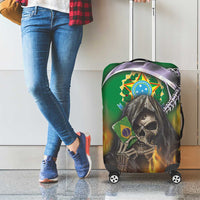 Brazil Hoodie Luggage Cover Brazil Reaper Skull Fire - Wonder Print Shop
