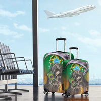 Brazil Hoodie Luggage Cover Brazil Reaper Skull Fire - Wonder Print Shop