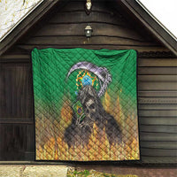 Brazil Hoodie Quilt Brazil Reaper Skull Fire - Wonder Print Shop
