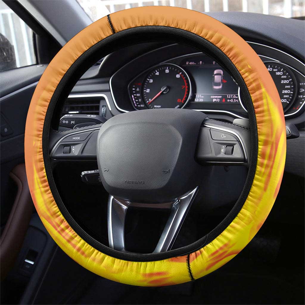Brazil Hoodie Steering Wheel Cover Brazil Reaper Skull Fire - Wonder Print Shop